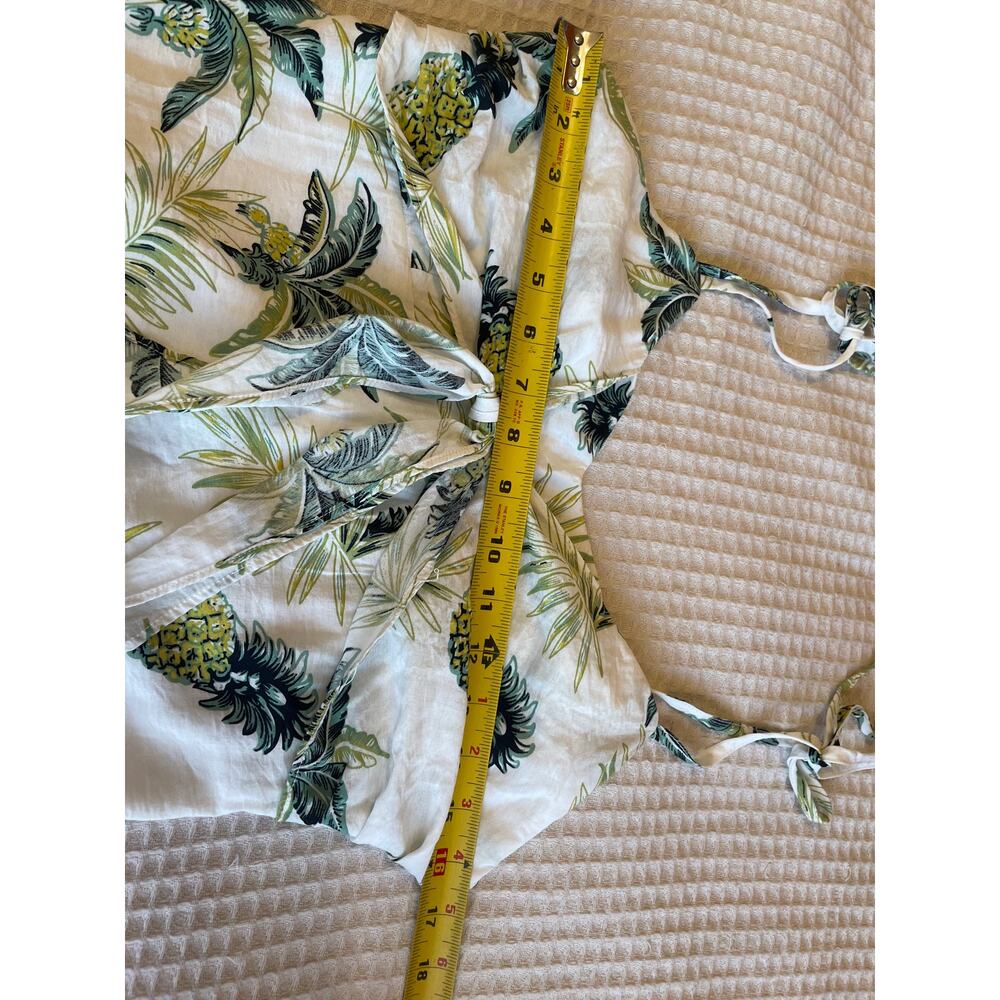 Promesa Tropical Pineapple Print Tie Front Spaghetti Strap Mini Dress Medium - Picture 10 of 15